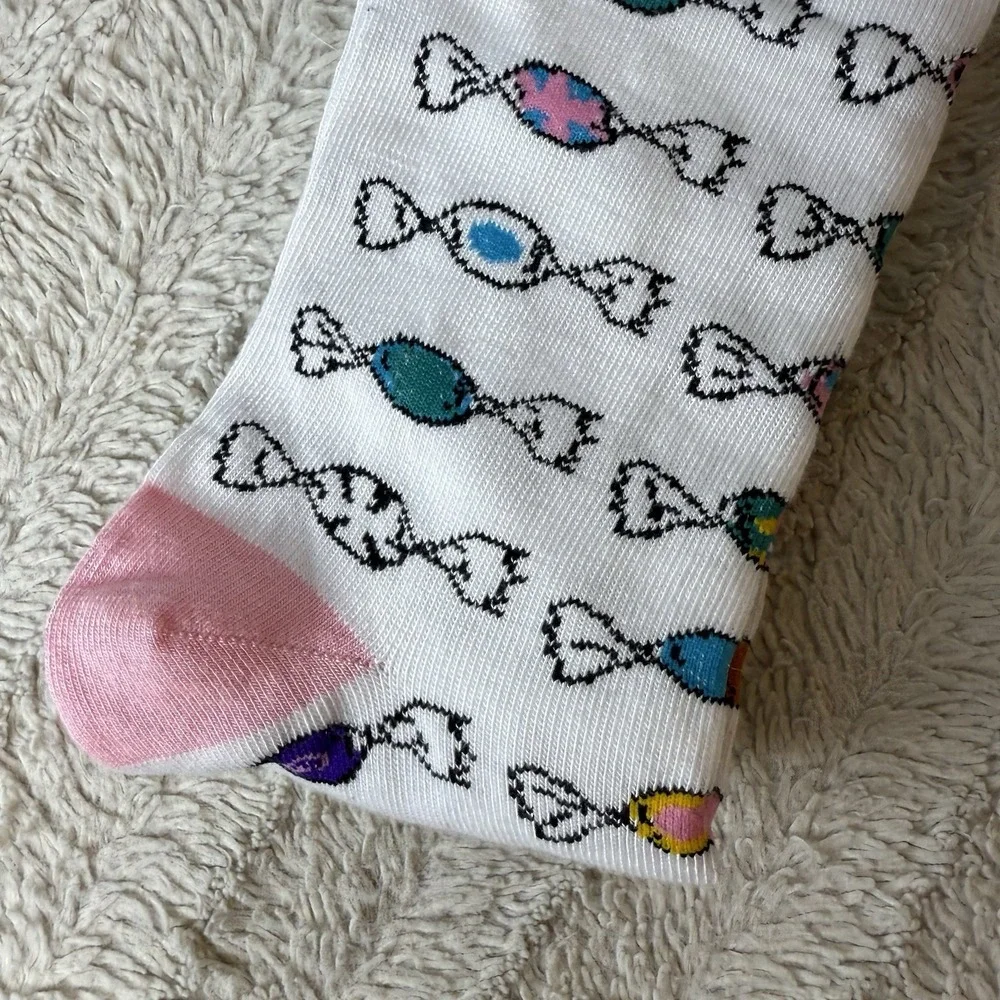 New Bruce's Candy Kitchen Knee High Taffy Socks‎ Pink Oregon Size Large